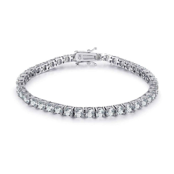 Planet Gates Girl white color 3.0mm cubic zironia tennis bracelet for women 7.5 inches 3 options charm silver color bracelet gift