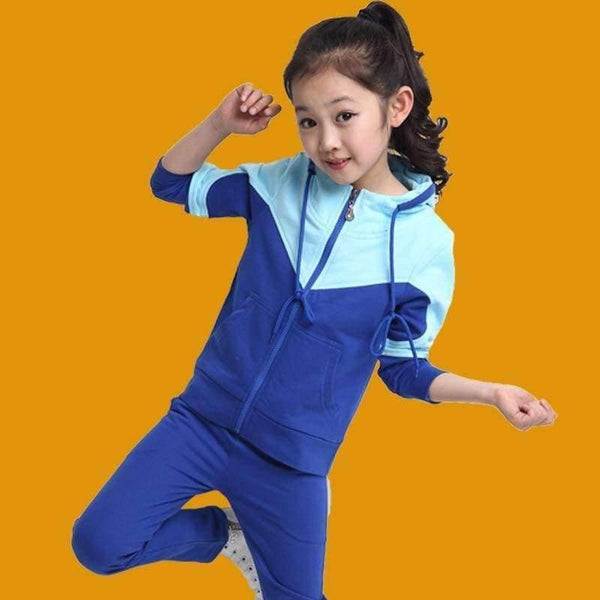 Planet Gates Girls Clothing Sets Zipper Coat+pants Sport Suit For Teenagers Splice Girls School Uniform Kids Tracksuit 10 12 Years