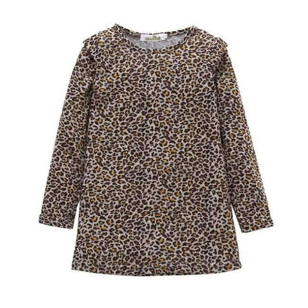 Planet Gates Girls dress Fashion vestido infantil Baby Girl children clothing Leopard Long Sleeve Princess Party Dress