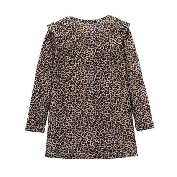 Planet Gates Girls dress Fashion vestido infantil Baby Girl children clothing Leopard Long Sleeve Princess Party Dress