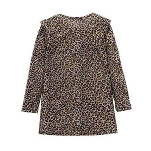 Planet Gates Girls dress Fashion vestido infantil Baby Girl children clothing Leopard Long Sleeve Princess Party Dress
