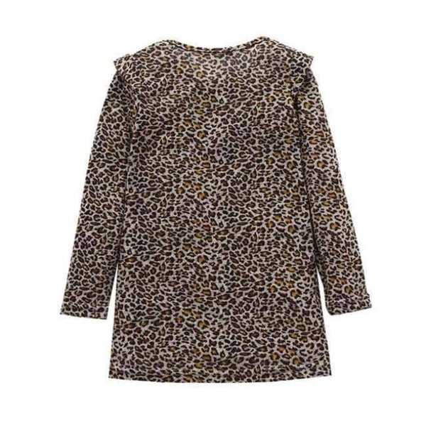 Planet Gates Girls dress Fashion vestido infantil Baby Girl children clothing Leopard Long Sleeve Princess Party Dress