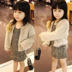 Planet Gates Girls dress Fashion vestido infantil Baby Girl children clothing Leopard Long Sleeve Princess Party Dress