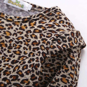 Planet Gates Girls dress Fashion vestido infantil Baby Girl children clothing Leopard Long Sleeve Princess Party Dress