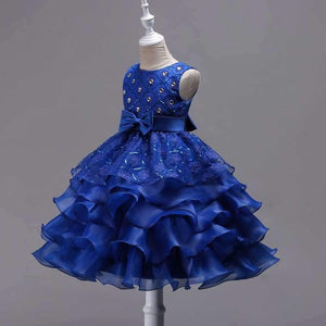Planet Gates Girls dresses for Wedding Party Baby Girls Sleeveless Big Bow Princess Dress Children Party Vestidos New Year clothes