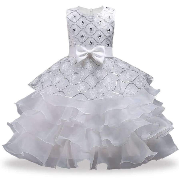 Planet Gates Girls dresses for Wedding Party Baby Girls Sleeveless Big Bow Princess Dress Children Party Vestidos New Year clothes