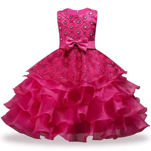 Planet Gates Girls dresses for Wedding Party Baby Girls Sleeveless Big Bow Princess Dress Children Party Vestidos New Year clothes