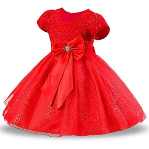 Planet Gates Girls dresses for Wedding Party Baby Girls Sleeveless Big Bow Princess Dress Children Party Vestidos New Year clothes