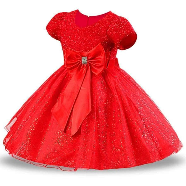 Planet Gates Girls dresses for Wedding Party Baby Girls Sleeveless Big Bow Princess Dress Children Party Vestidos New Year clothes