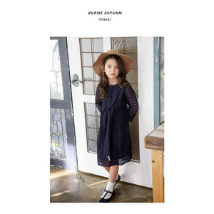 Planet Gates Girls Lace Dress Long Sleeve Fall Winter Little Girl Dress 4 5 6 7 8 9 10 11 12 years Kids Princess Dress Teenage Girls Clothing