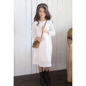 Planet Gates Girls Lace Dress Long Sleeve Fall Winter Little Girl Dress 4 5 6 7 8 9 10 11 12 years Kids Princess Dress Teenage Girls Clothing