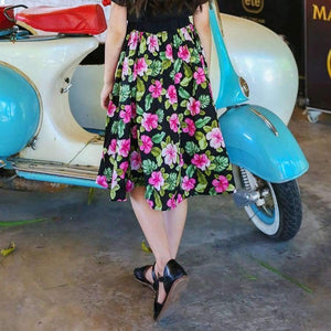 Planet Gates Girls Summer Outfit  Teenage Girls Fashion two pieces Clothing Sets Black Tops + Floral Skirts Size 8 10 12 Girls Clothes