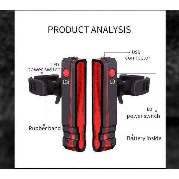 Planet Gates GIYO USB Rechargeable Taillight Bike Warning Light Cycling LED Tail light Waterproof MTB Road Bike Bicycle Rear Light Back Lamp