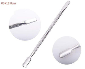 Planet Gates gj0006-03 1Pcs Stainless Steel Double Head Cuticle Pusher for Manicure 2021 Tools for Nails Art Non-Slip Nail Cuticle Remover Accessories