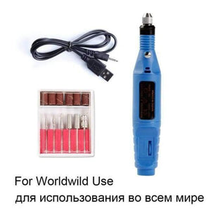 Planet Gates GJ5053BUSB Electric Apparatus Machine for Manicure Pedicure Nail Art Milling Cutters for Manicure Cuticle Gel Remover Tools Nail Drill Bits