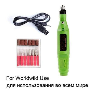 Planet Gates GJ5053GUSB Electric Apparatus Machine for Manicure Pedicure Nail Art Milling Cutters for Manicure Cuticle Gel Remover Tools Nail Drill Bits