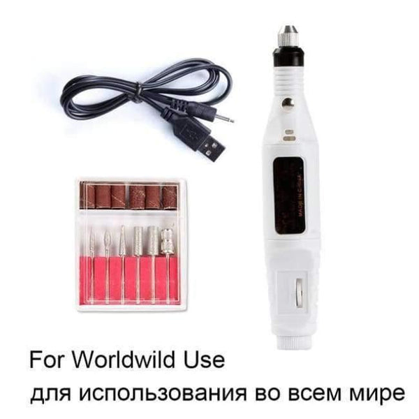 Planet Gates GJ5053WUSB Electric Apparatus Machine for Manicure Pedicure Nail Art Milling Cutters for Manicure Cuticle Gel Remover Tools Nail Drill Bits