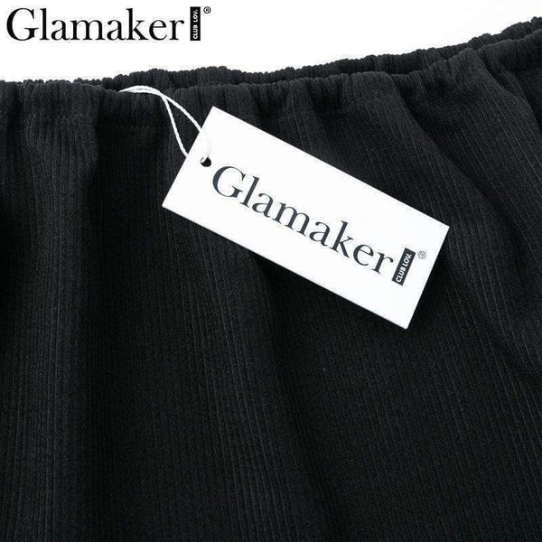 Planet Gates Glamaker Off shoulder bodycon button crop winter dress Women knitted split long sleeve sexy dress Two-piece suit maxi dress 2018