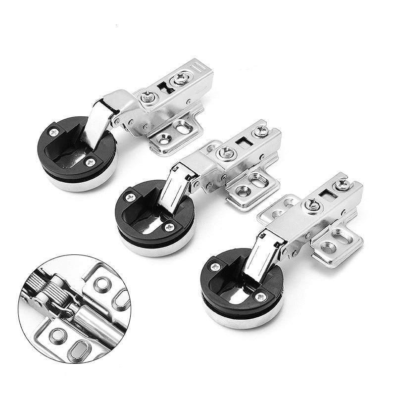 Glass Hinge Opening Round Head Damping Hydraulic Buffer Glass Hinge Glass Display Wine Cabinet Door Cold Rolled Steel Hinge