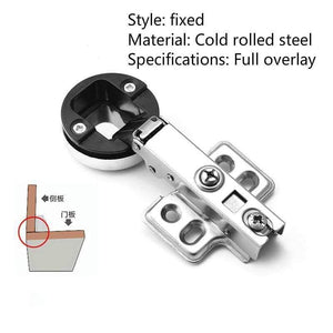 Glass Hinge Opening Round Head Damping Hydraulic Buffer Glass Hinge Glass Display Wine Cabinet Door Cold Rolled Steel Hinge