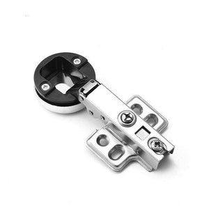 Glass Hinge Opening Round Head Damping Hydraulic Buffer Glass Hinge Glass Display Wine Cabinet Door Cold Rolled Steel Hinge