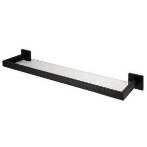 Planet Gates glass shelf AUSWIND black Modern 304 Stainless Steel Bathroom Hardware Set Black Oiled Bronze Square base Wall Mount Bathroom Accessories