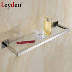 Planet Gates Glass Shelf Leyden SUS 304 Stainless Steel Bathroom Hardware Set Chrome Polished Paper Holder Towel Bar Robe Hook Bathroom Accessories Bath