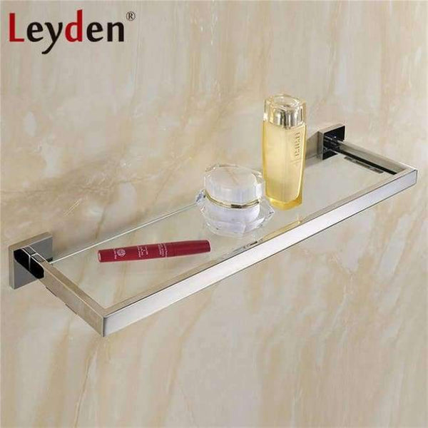 Planet Gates Glass Shelf Leyden SUS 304 Stainless Steel Bathroom Hardware Set Chrome Polished Paper Holder Towel Bar Robe Hook Bathroom Accessories Bath