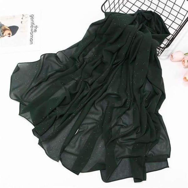 Planet Gates glitter 10 dark gree Plain bubble chiffon scarf hijab wrap printe solid color shawls headband muslim hijabs scarves/scarf 47 colors