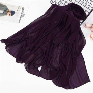 Planet Gates glitter 11 purple Plain bubble chiffon scarf hijab wrap printe solid color shawls headband muslim hijabs scarves/scarf 47 colors