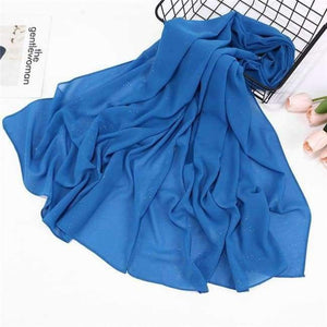 Planet Gates glitter 8 blue Plain bubble chiffon scarf hijab wrap printe solid color shawls headband muslim hijabs scarves/scarf 47 colors