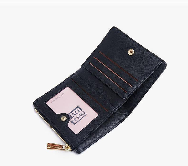 Planet Gates Glitter Pu Leather Women Wallet with Zipper Coin Pocket Card Holder Short Purse Ladies Small Wallet Female Carteras NEW