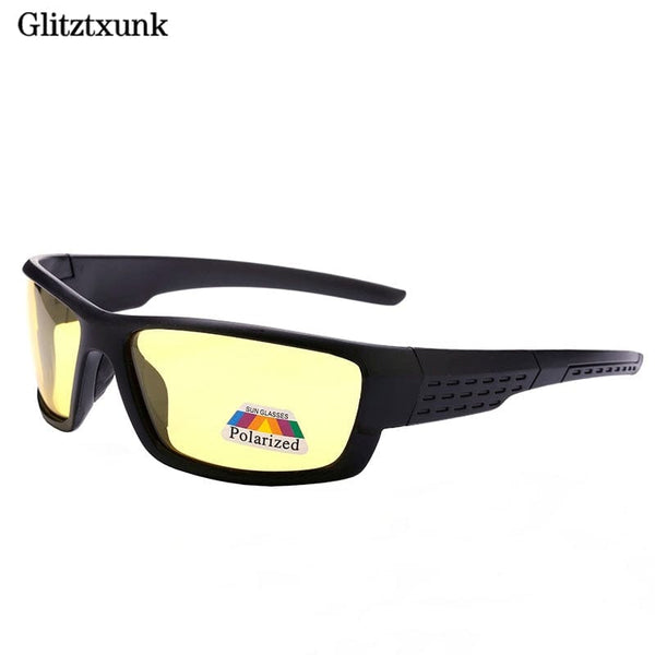 Planet Gates Glitztxunk Polarized Sunglasses Men Brand Designer Square Sports Sun Glasses for Men Driving Black Frame Goggle UV400 okulary