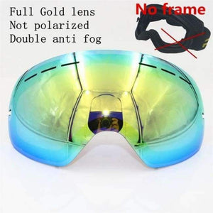 Planet Gates glod lens Ski goggles layer UV400 anti-fog big ski mask glasses sunglasses skiing men women snow snowboard
