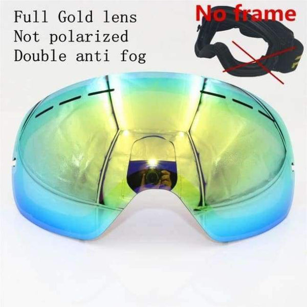 Planet Gates glod lens Ski goggles layer UV400 anti-fog big ski mask glasses sunglasses skiing men women snow snowboard