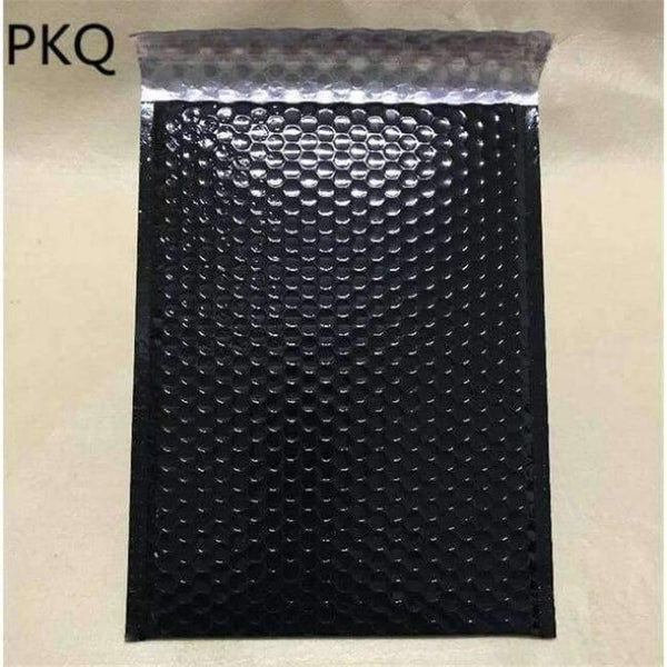 Planet Gates Glossy Black 10pcs/Pack 200x250mm Bubble Envelopes Bags Mailers Padded Shipping Envelope Aluminium Foil Bubble Mailing Bag Fragile Supplies