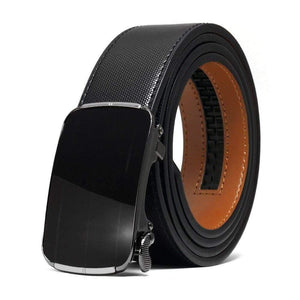 Men's Leather Ratchet Belt With Elegant Automatic Buckle Genuine Leather Belts For Men