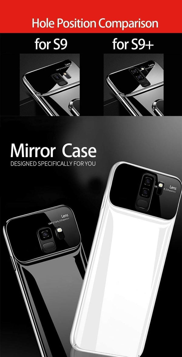 Planet Gates Glossy white / For Samsung S9 ZNP Luxury Ring Stand Case For Samsung Galaxy S9 Plus Slim PC + Glass Holoder Glossy Cover Cases For Samsung S9 Plus Phone Case
