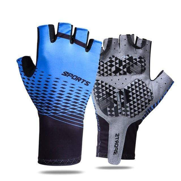 Planet Gates Gloves Blue / M Men Half Finger Cycling Gloves Summer Women Racing Bike Gel Gloves Road Bike Anti-slip Bicycle Sport Glove
