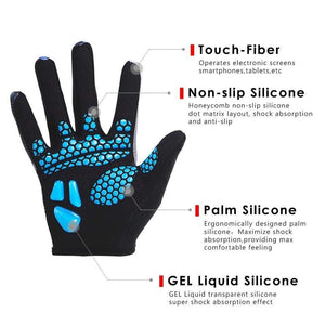 Planet Gates Gloves Cycling Touch Screen GEL Bike Sport Shockproof Road Full Finger Bicycle Glove For Men Woman MICCGIN
