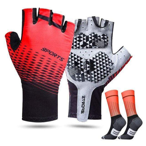 Planet Gates Gloves Socks 3 / XL Men Half Finger Cycling Gloves Summer Women Racing Bike Gel Gloves Road Bike Anti-slip Bicycle Sport Glove