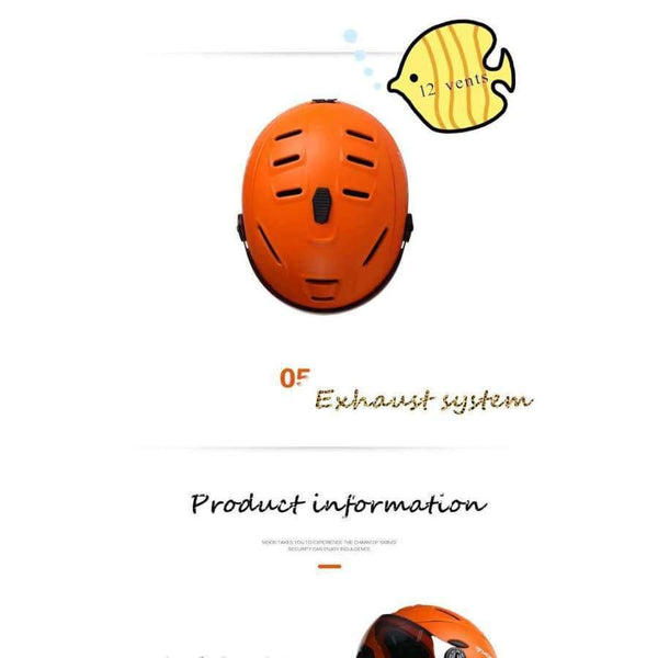 Planet Gates Goggles Skiing Helmet Integrally-Molded PC+EPS CE Certificate Ski Helmet Outdoor Sports Ski Snowboard Skateboard