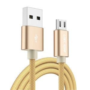 Planet Gates Gold / 0.3m USLION Micro USB Cable 2A Fast Charge USB Data Cable for Samsung Huawei Xiaomi LG Andriod Microusb Mobile Phone Charger Cables