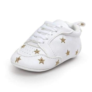 Planet Gates Gold / 0-6 Months Newborn Sports Red Heart Five Star Baby Shoes Soft Soles White First Walkers