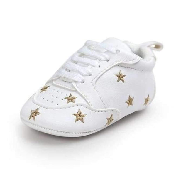 Planet Gates Gold / 0-6 Months Newborn Sports Red Heart Five Star Baby Shoes Soft Soles White First Walkers