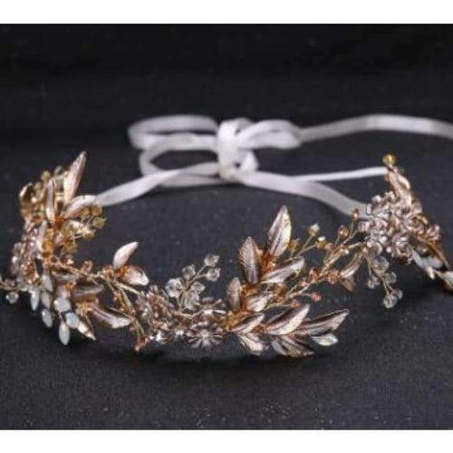 Planet Gates gold 1 Leaf Headband baroque Bridal Hairbands Crown Headpiece Headdress Wedding Hair Accessories Bride Tiara Jewelry