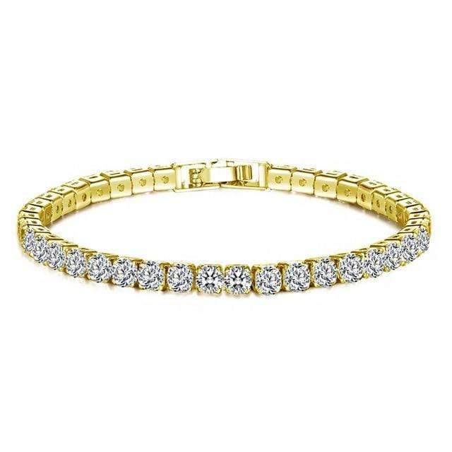 Planet Gates Rhinestone Zircon Rome Bride CZ  Tennis Multi-layer Gold silver Bracelet & Bangles Men/Women Hip hop Party Jewelry  4.0 mm*19 cm