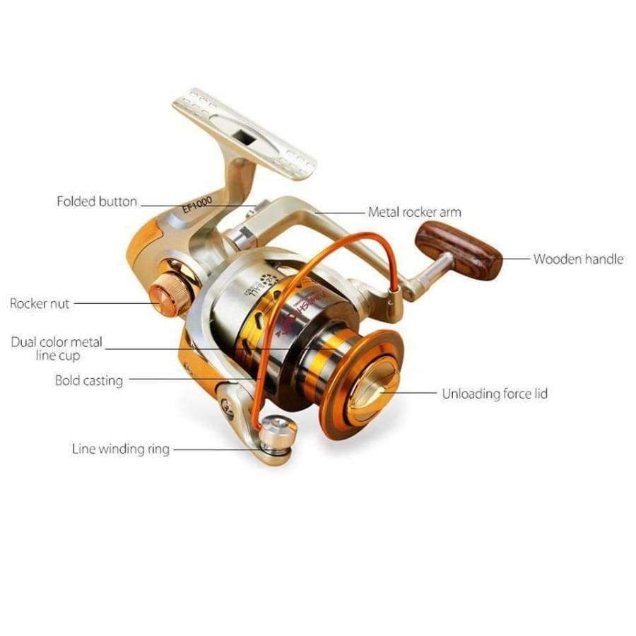 Planet Gates Gold / 10 / 1000 Series, China EF1000-7000 12BB 5.2:1 Metal Spinning Fishing Reel Fly Wheel For Fresh/Salt Water Sea Fishing Spinning Reel Carp Fishing