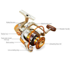 Planet Gates Gold / 10 / 1000 Series, China EF1000-7000 12BB 5.2:1 Metal Spinning Fishing Reel Fly Wheel For Fresh/Salt Water Sea Fishing Spinning Reel Carp Fishing