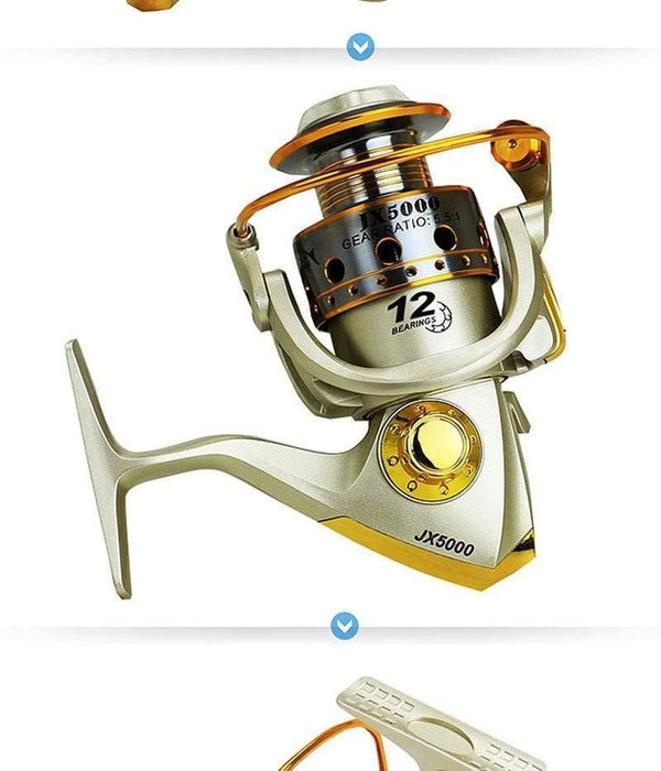 Planet Gates Gold / 1000 Series Fish spinning reel 5.5:1 12 Ball Bearing carretilhas de pescaria molinete fishing reel accessories 1000-7000series